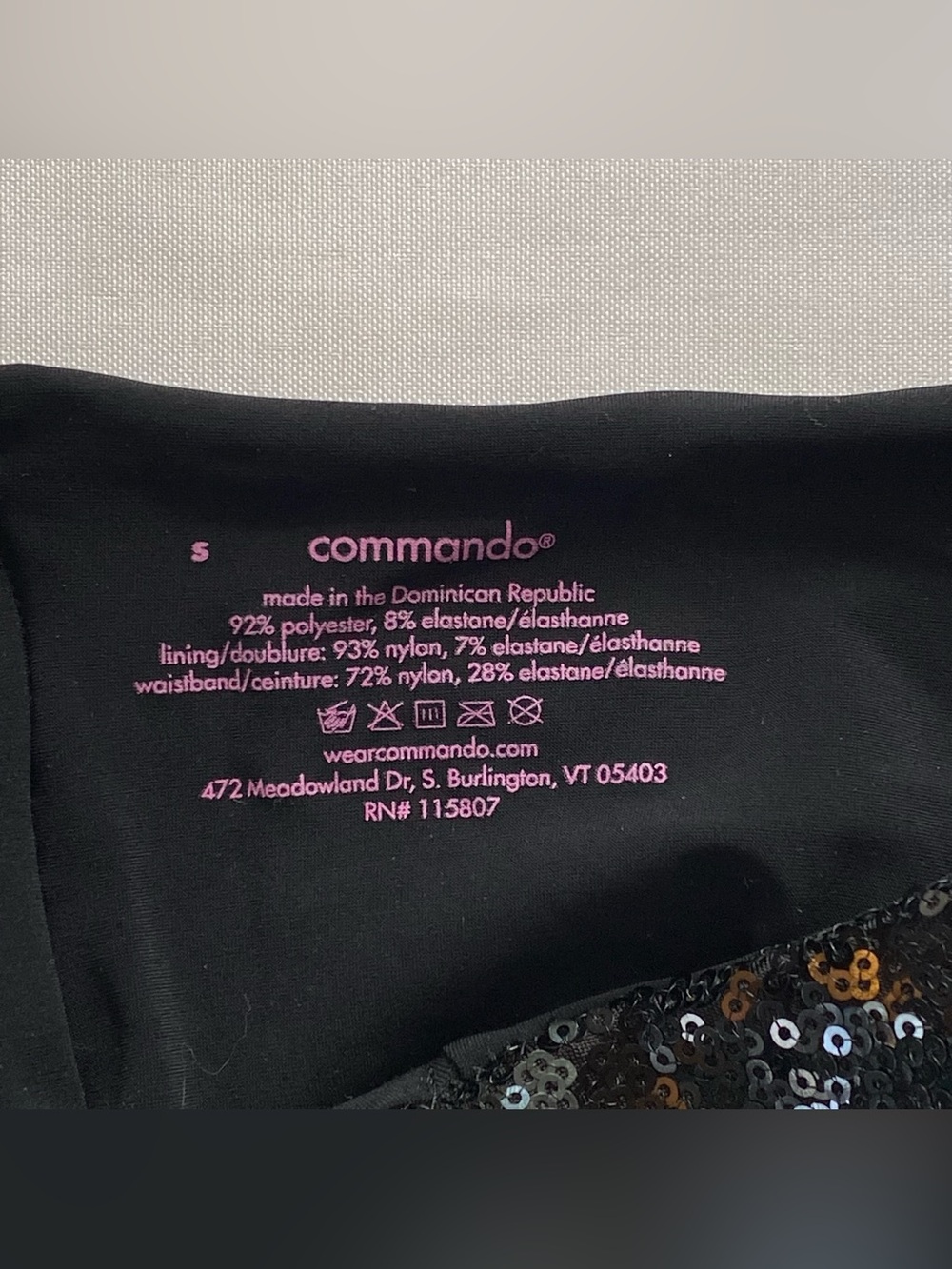 Commando x Revolve Black High Rise Sequined Leggings Small Edgy Downtown Loud - Picture 10 of 15